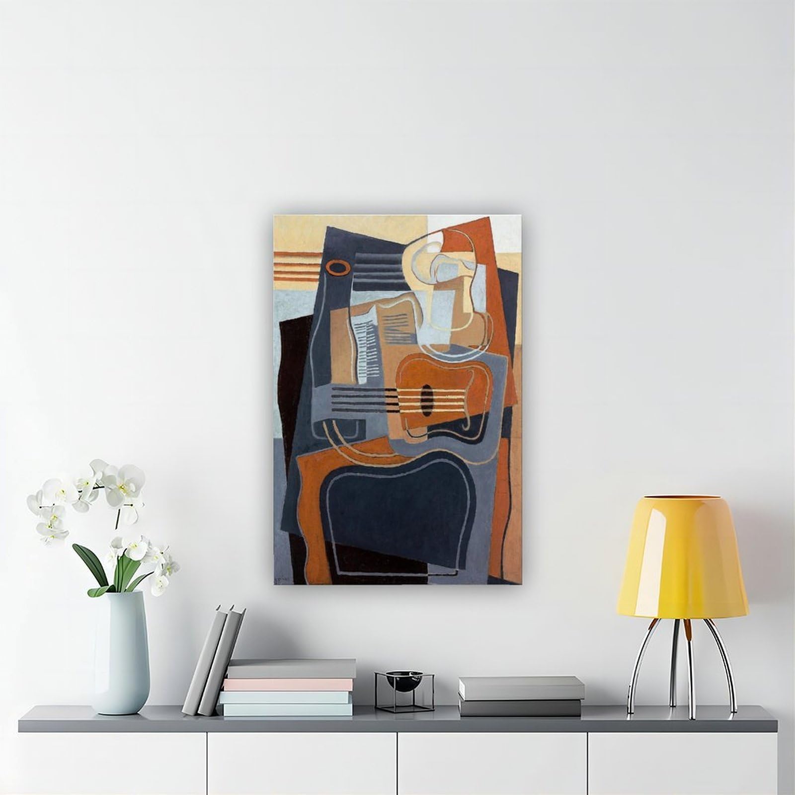 ANFOTCM Juan Gris, Le Gueridon, abstrakcyjna, artystyczna dekoracja ścienna plakat rodzinny bar restauracja garaż kawiarnia sztuka znak prezent 12 x 18 cali (30 x 45 cm)