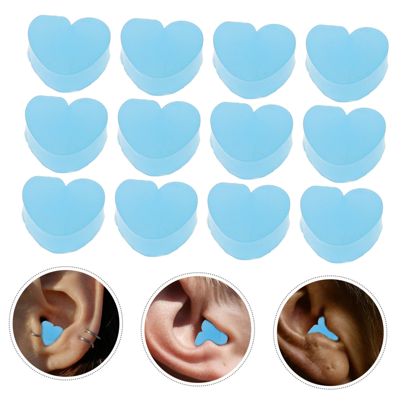 VANZACK Silicone Ear Plugs for Swimming Adults 12 Pack Universal Fit for Teens Adults Ear Protectors for Bath Pool Noise Reducti