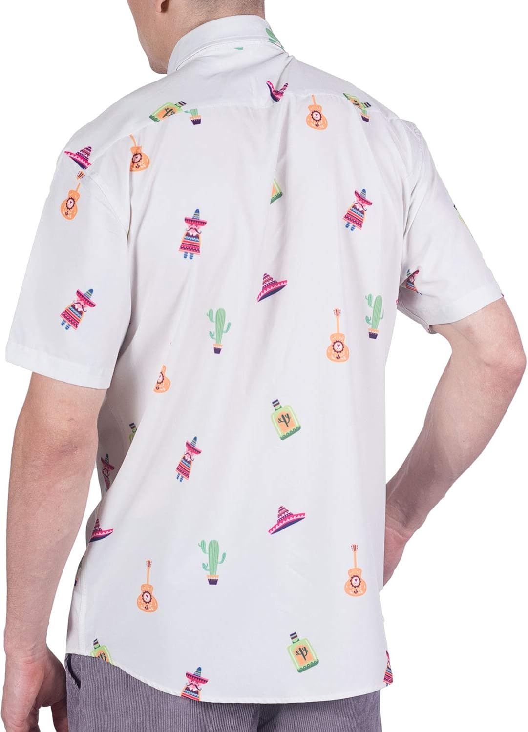 Vista 3 de Visive - Camisas estampadas de manga corta y con botones para hombre, más de 45 estampados novedosos, tallas S a 4XL