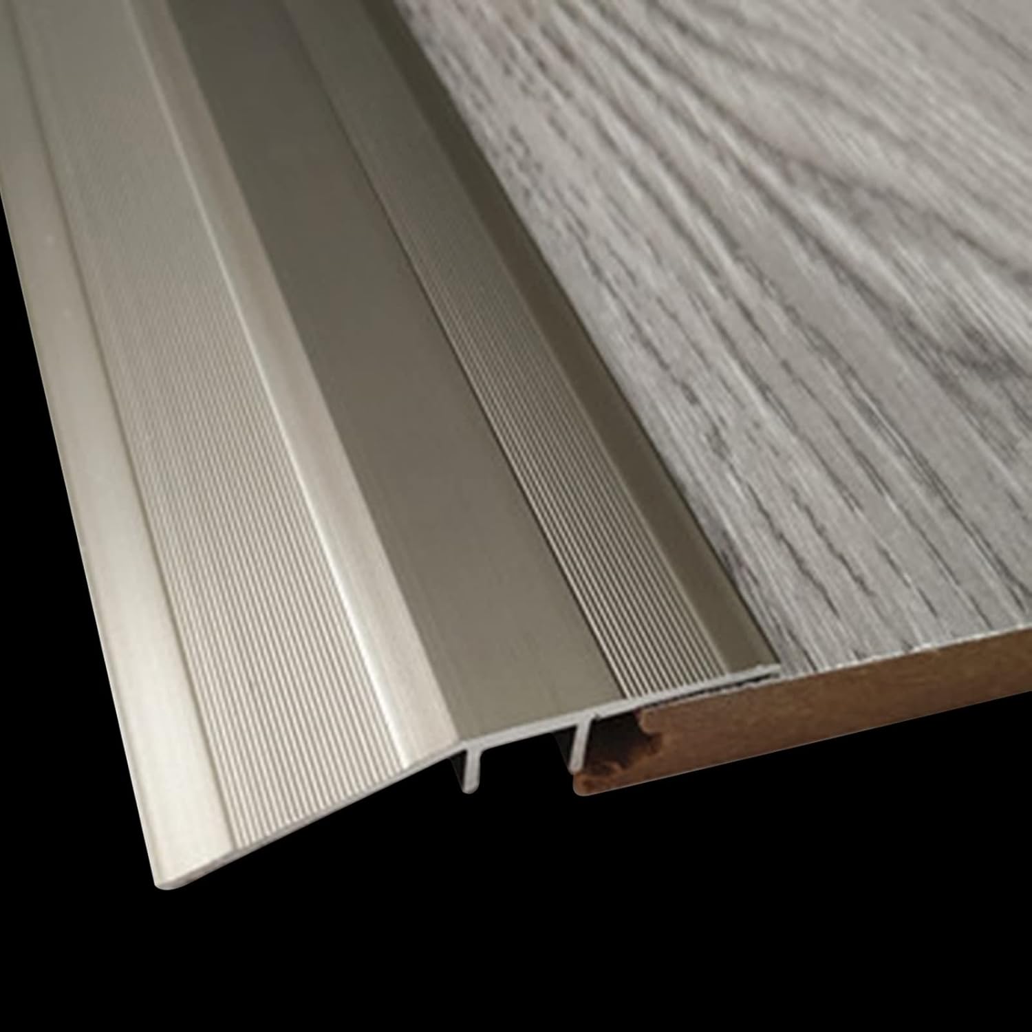 Transition Strip Transition Strips for Vinyl Flooring with Anti-Slip & Super Glue Surface 35 Inch Wide Metal Threshold Strips for Flooring Easy to Install (Gold)