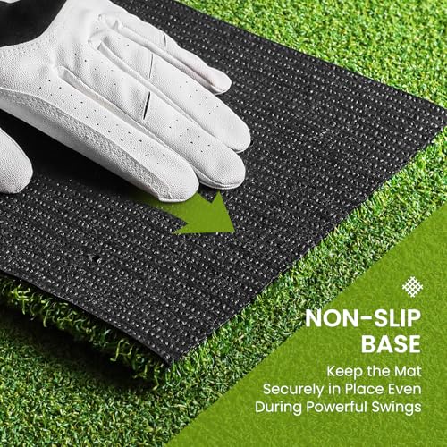 Golf Mat Turf Winter Rules Fairway Hitting Mats with Clip and Hole for Garden Backyard Indoor Outdoor Lightweight Portable (35 * 20cm Short grass) - Image 4