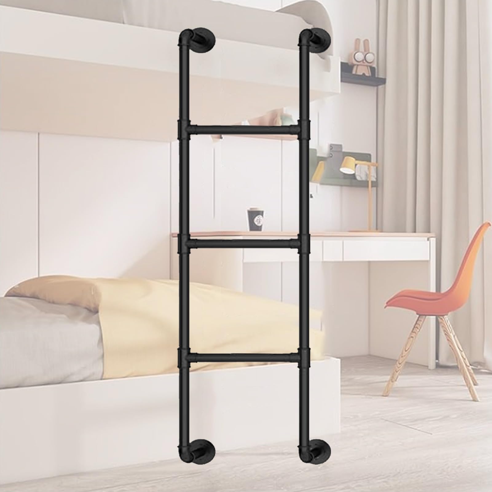 Escalera de metal para litera de autocaravana de 105 cm, ideal para tus viajes en familia