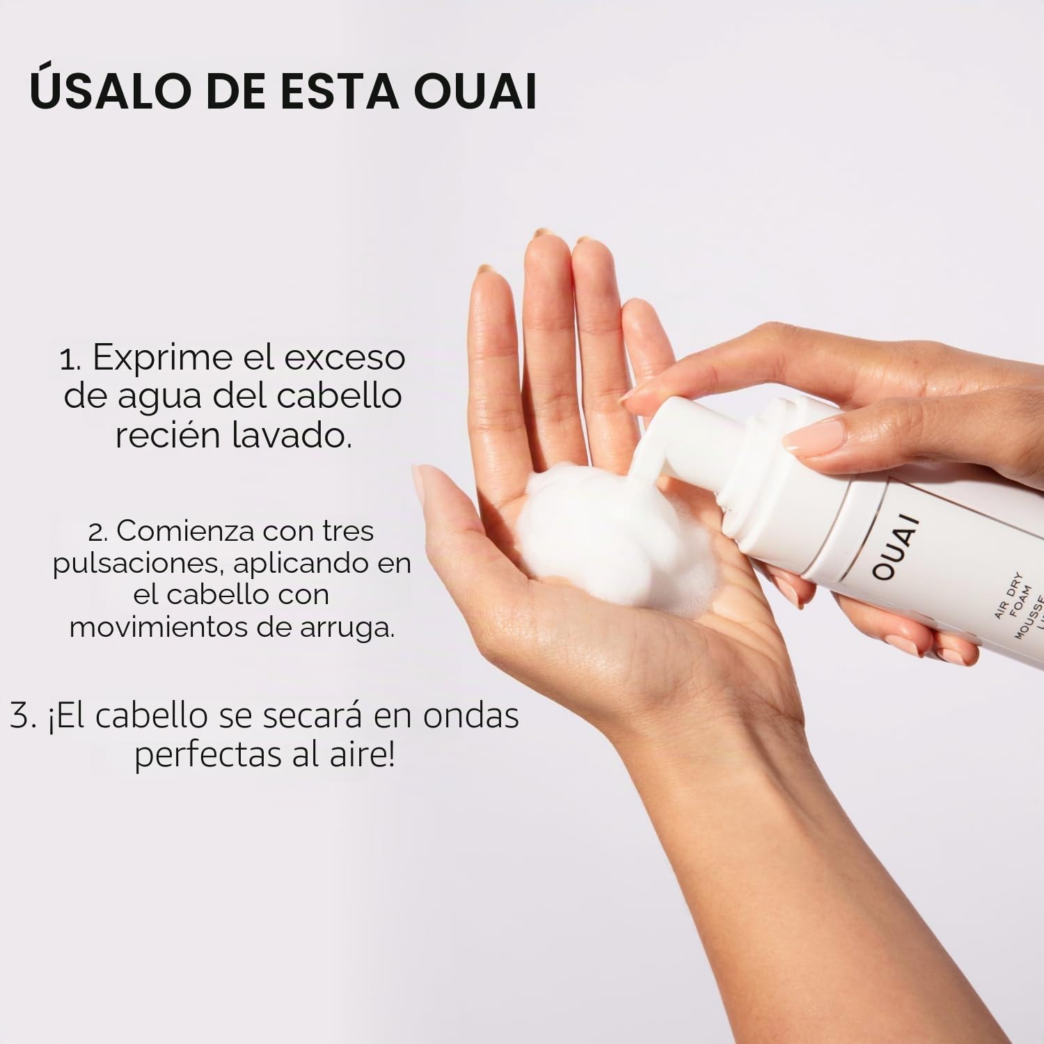 OUAI - Espuma seca para el cuidado del cabello