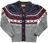  PJE Strick Jacke Strickjacke Norweger Grau Blau 98