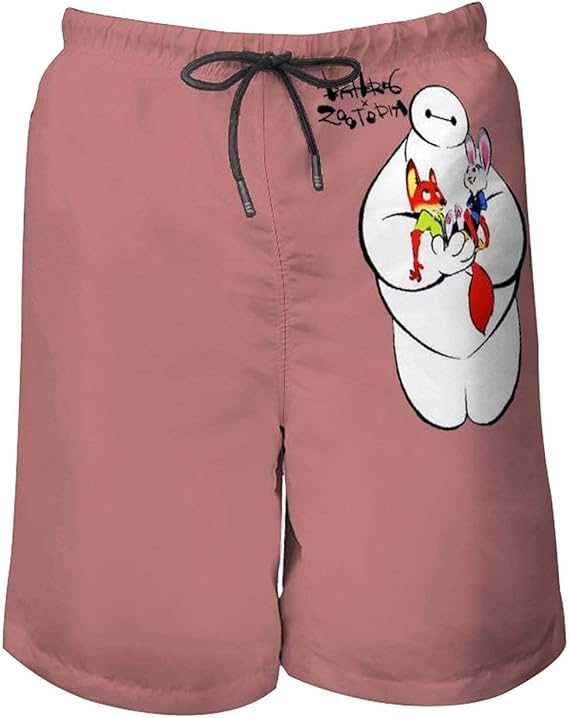 Amazon ベイマックス 兎 狐 マンガ水着 メンズ おしゃれ サーフパンツ 海水パンツ ボードショーツ 人気 スイムパンツ 短パン スイムウェア ビーチパンツ 水陸両用 旅行 速乾 大きいサイズ ショートパンツ 通販