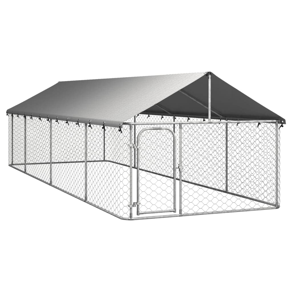 Willood Perrera de Exterior con Techo 600x200x150 cm Jaula Cachorro Mascota