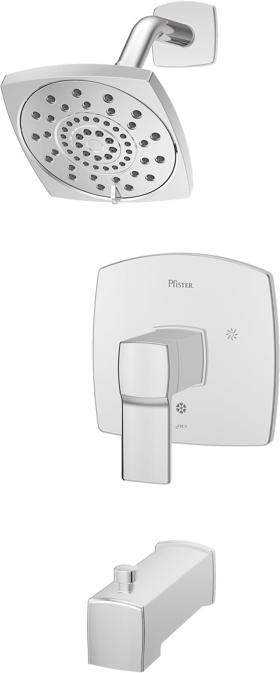 Pfister LG89-8DAC Deckard Tub and Shower Trim, Polished Chrome