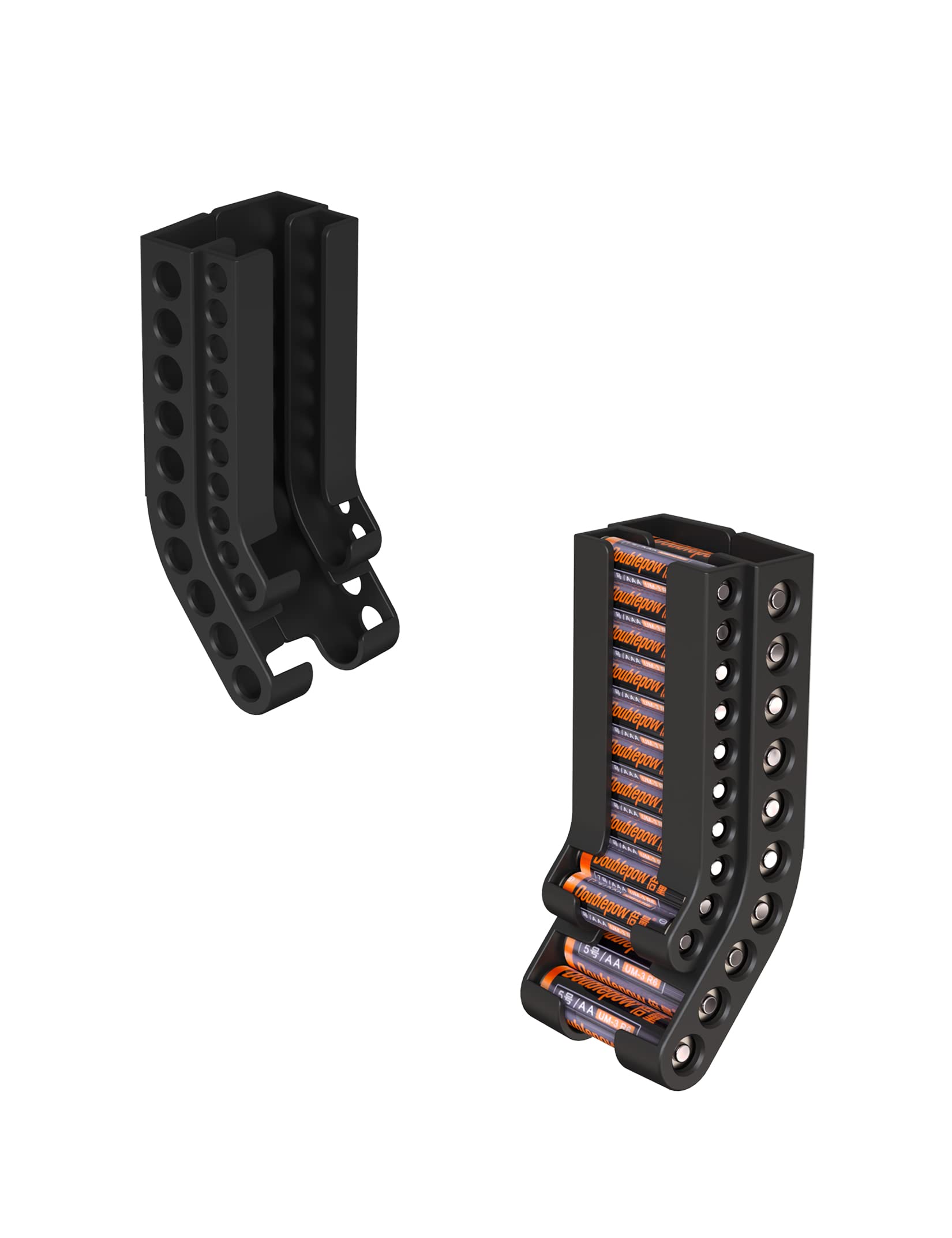 NOTMBESTM Battery Storage Organizer AA & AAA Combo Small Battery Keeper Wall Holder Battery Dispenser Container First-in First-out