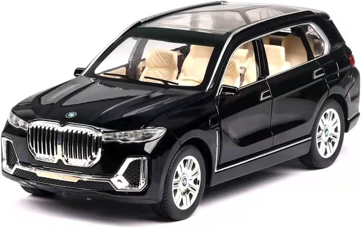 TOY GARDEN1:24 Scale Diecast SUV Toy Car Alloy Pull Back Vehicle Model with Lights & Sound Realistic Design for Kids Play & Learning Sturdy Collectible Car Gift for Boys & Girls (Black)