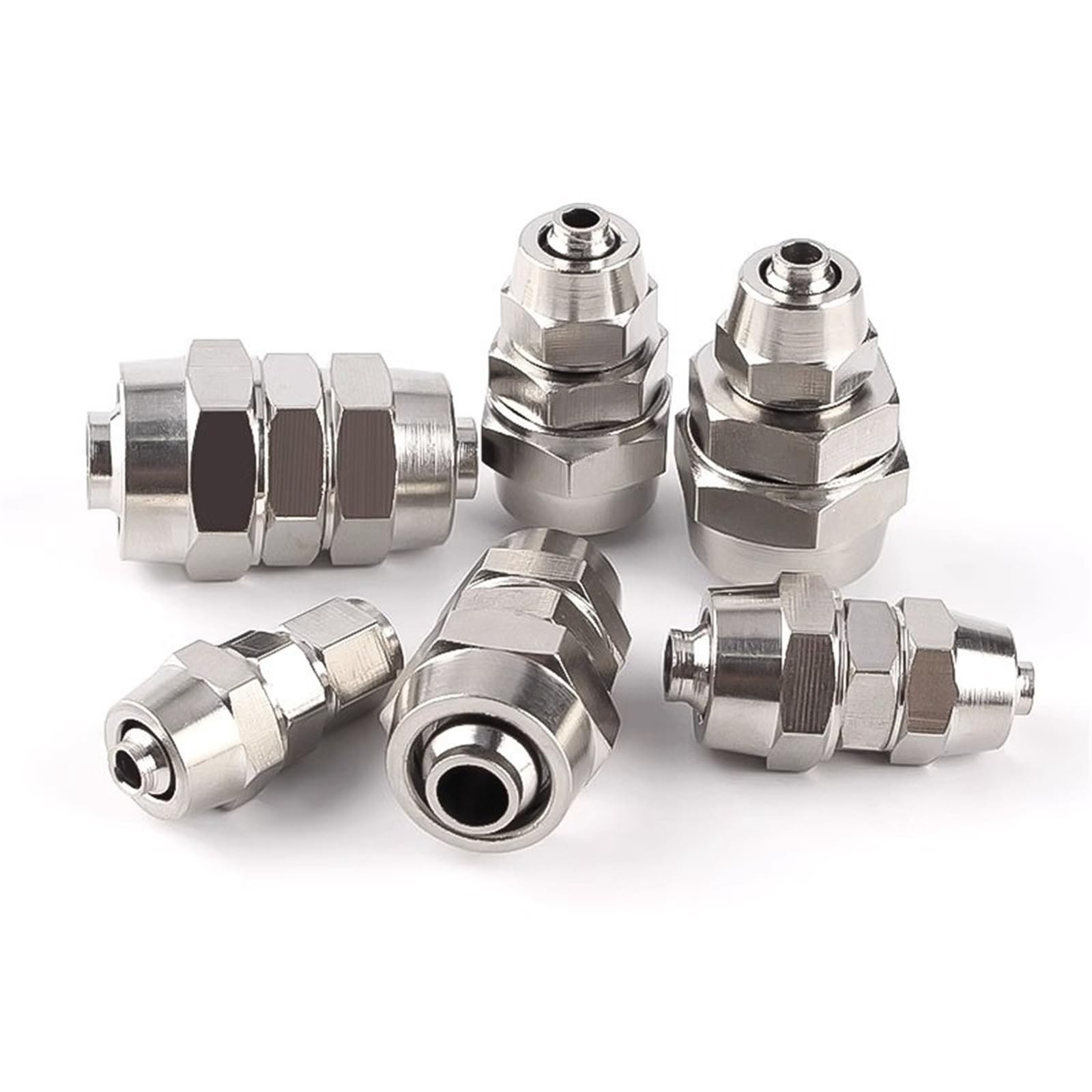 PG Kupfer Nickel Pneumatische Luft Schnell Anschluss for Schlauch Rohr OD 4M 6 8 10 12 MM Schnelle Joint Verbindung 1Pcs(PG 6-10)
