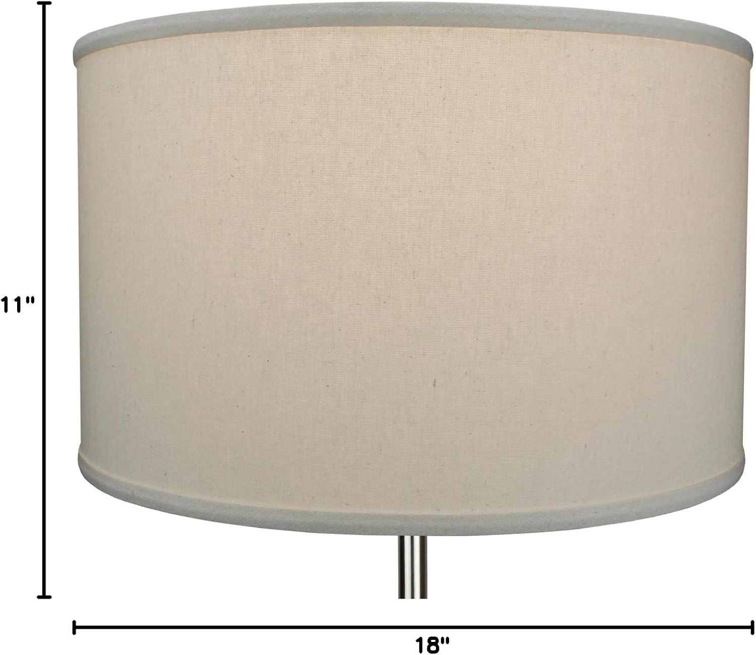 FenchelShades.com 18" Top Diameter x 18" Bottom Diameter 11" Height Cylinder Drum Lampshade USA Made (Beige Homespun)