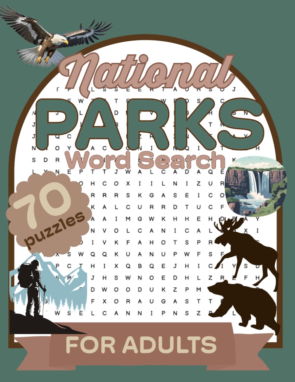 National Parks Word Search: Puzzle Book – 70 Scenic USA Park Puzzles for Adults and Teens | Large Print | 8.5 x 11