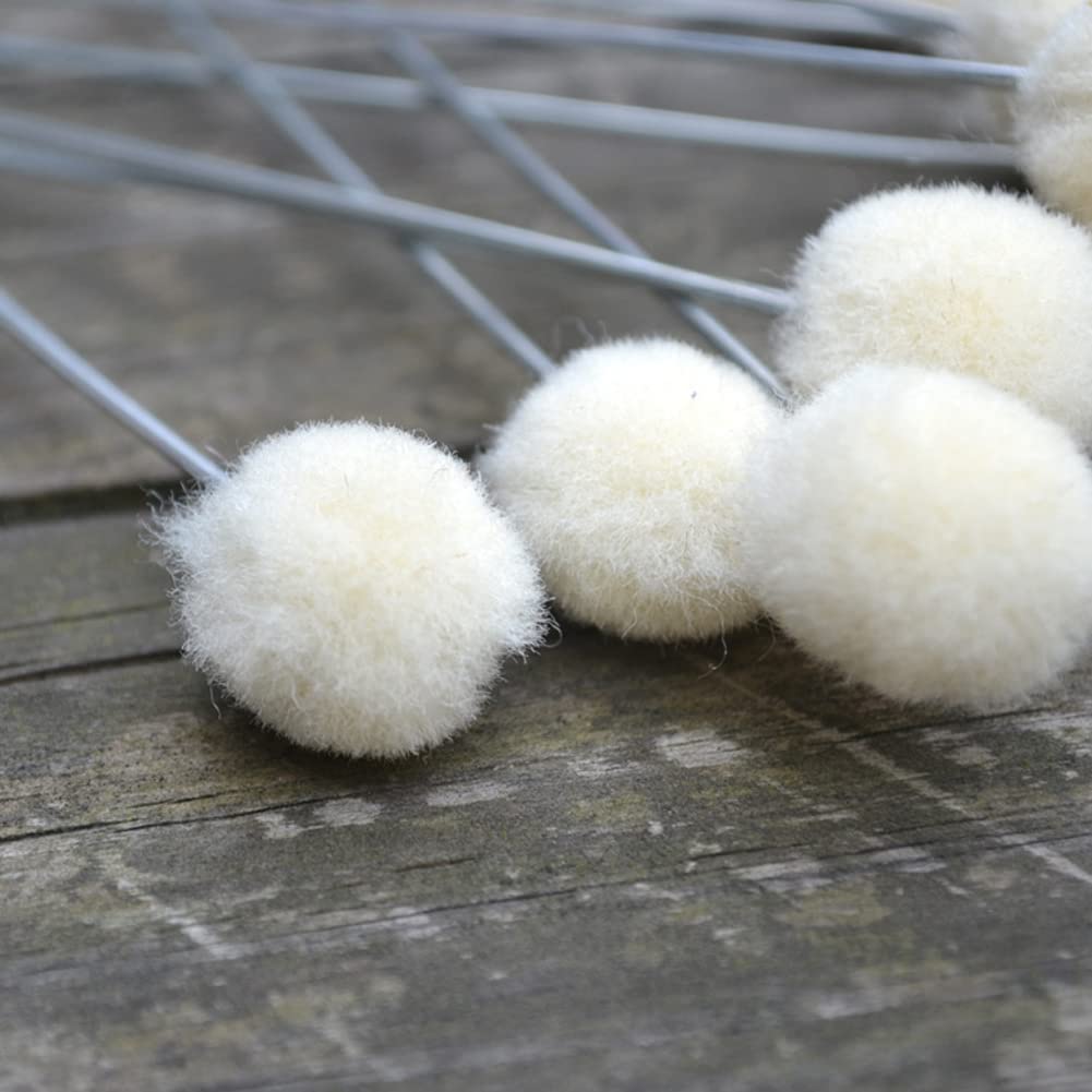 Pennelli In Lana Per Tintura Pelle - Set 25 Pezzi Con Manico Metallico