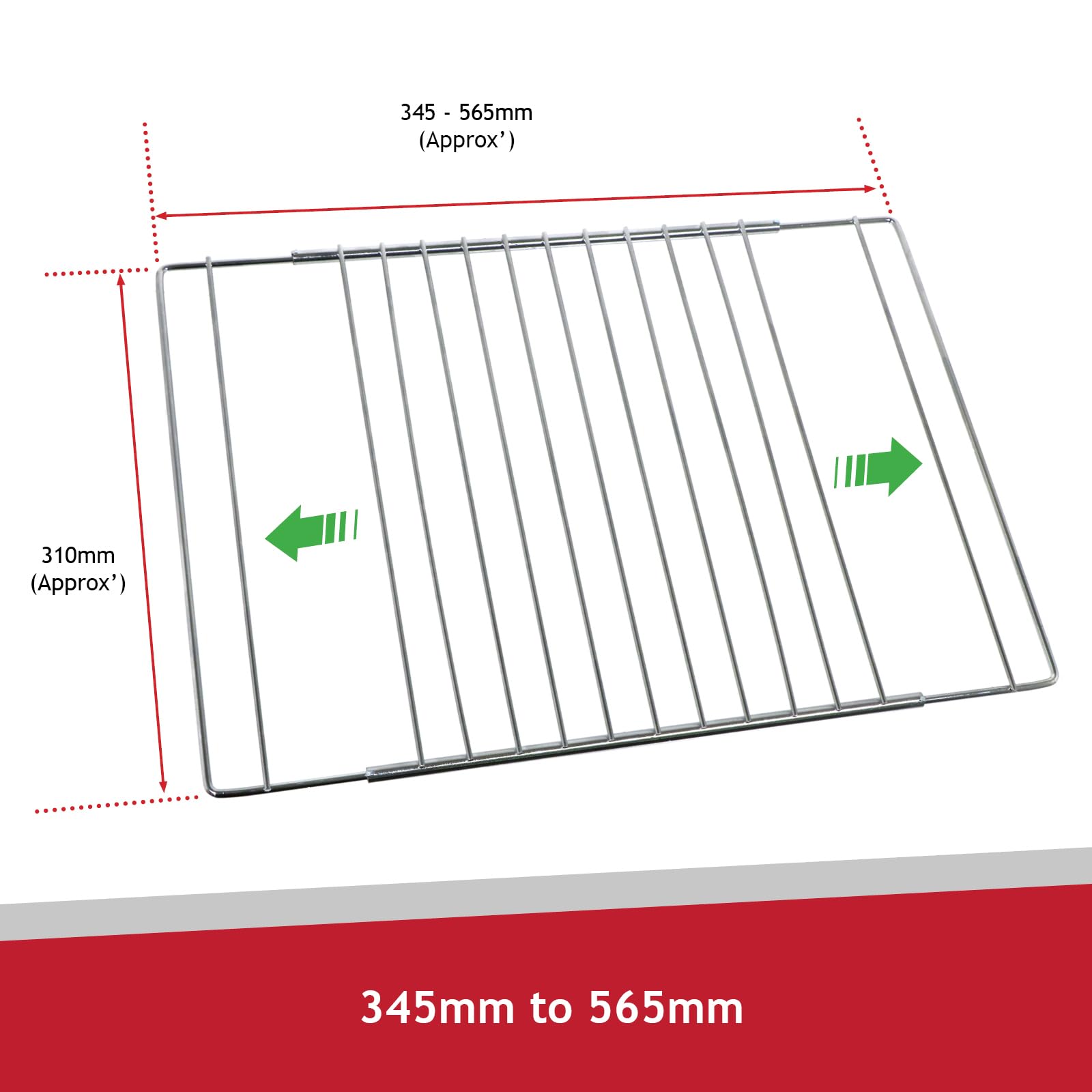 Indiscount®, Griglia Da Forno Allungabile Da 33 A 61 Cm - Foto 12