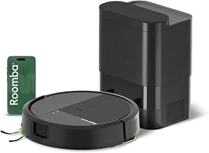 iRobot Roomba 115 Combo+Base AutoEmpty – Robot Aspirateur Laveur 2en1 – Puissance d’Aspiration 15KPa – Brosse latérale étendue – Lingette de Lavage déportée – Navigation LiDAR – Noir