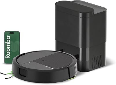 iRobot Roomba 115 Combo+Base AutoEmpty – Robot Aspirateur Laveur 2en1 – Puissance d’Aspiration 15KPa – Brosse latérale étendue – Lingette de Lavage déportée – Navigation LiDAR – Noir