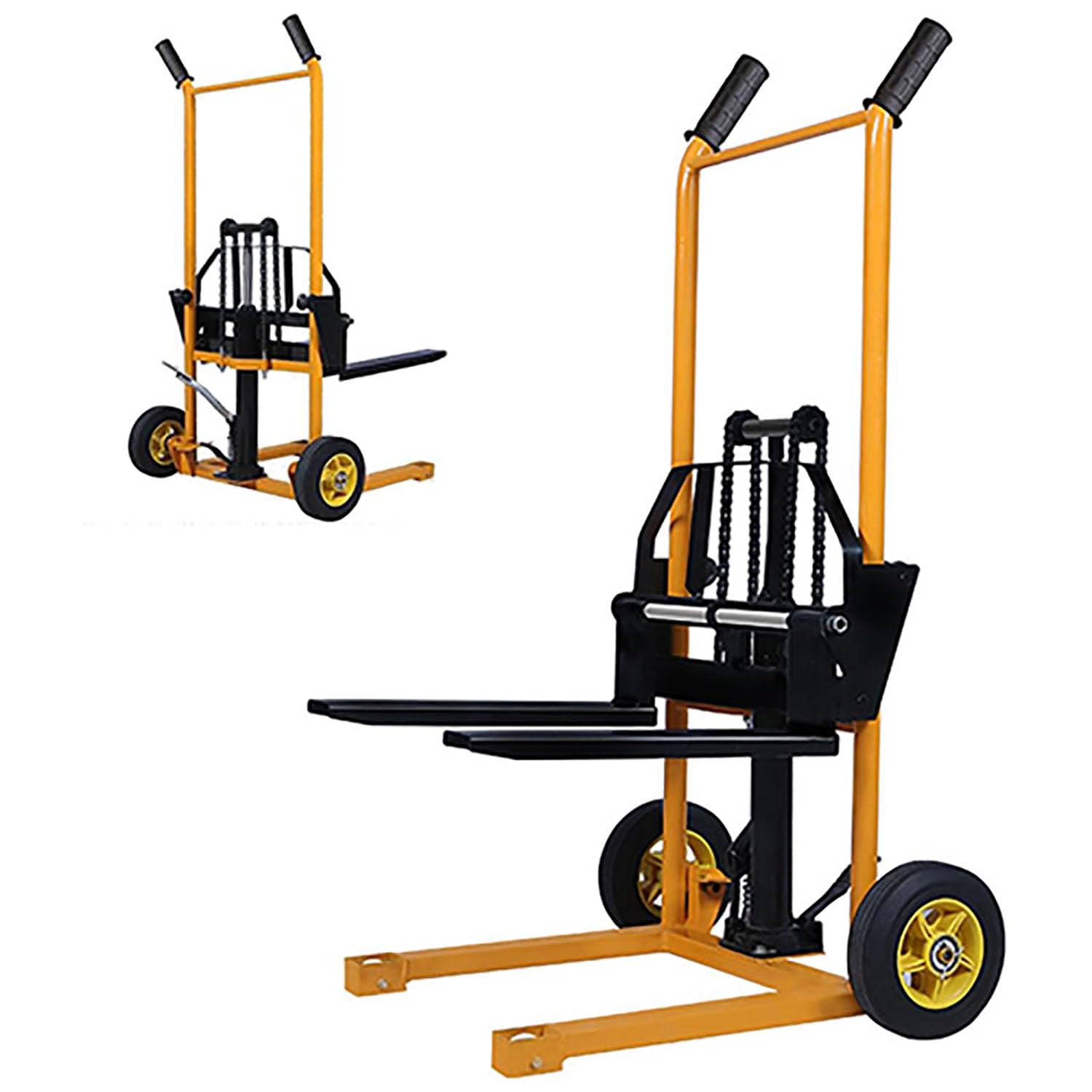 Apilador Plataforma Rodante de Transpaleta Mesa de Elevación Elevador Manual Carretilla Elevadora Manual Elevadores de Material Sistema de Elevación con Pedal Capacidad 200 Kg