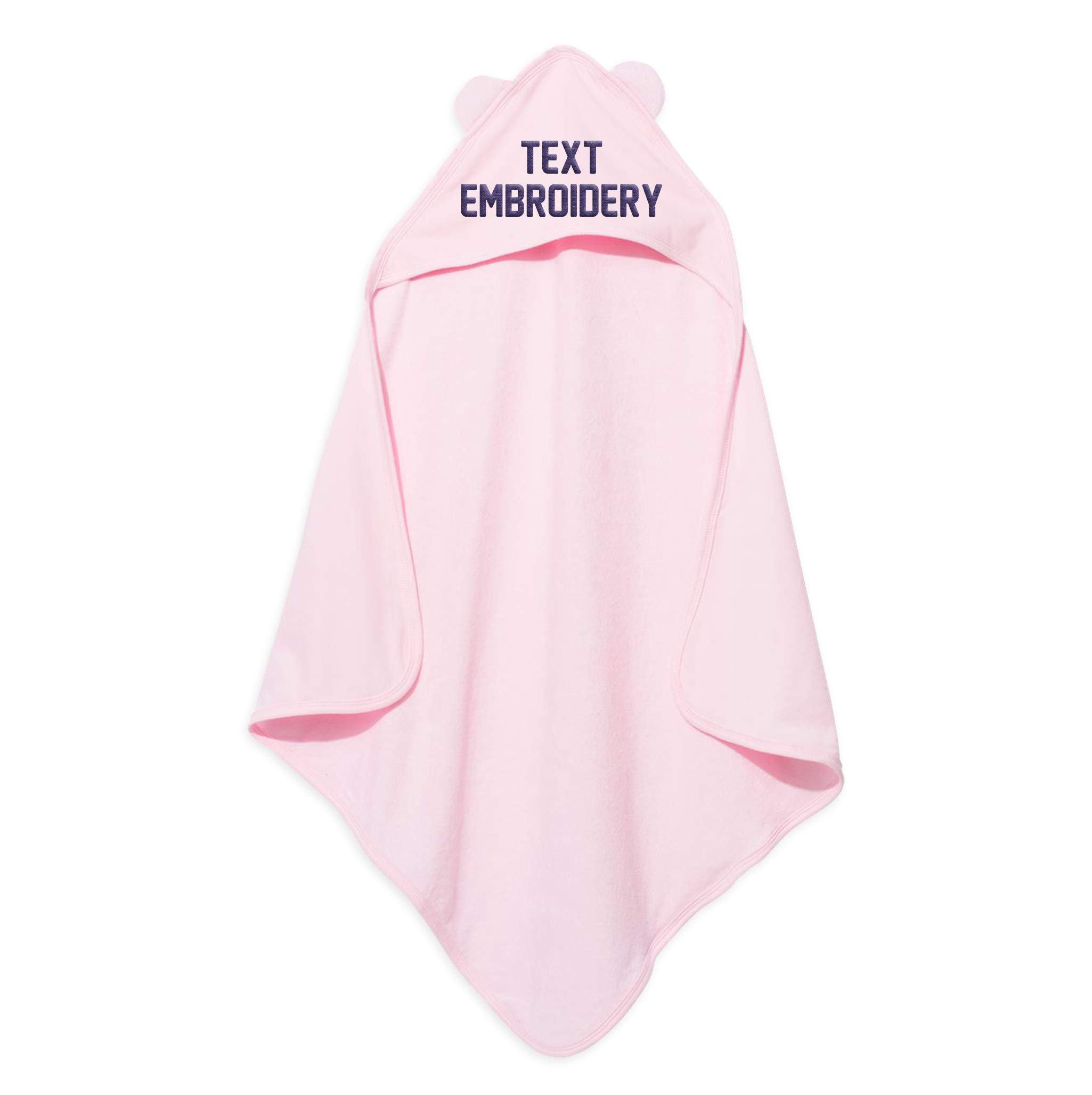 Personalized Baby Hooded Towel With Ears - Custom Monogram Infant Bath Towel Super Soft Terry Cloth