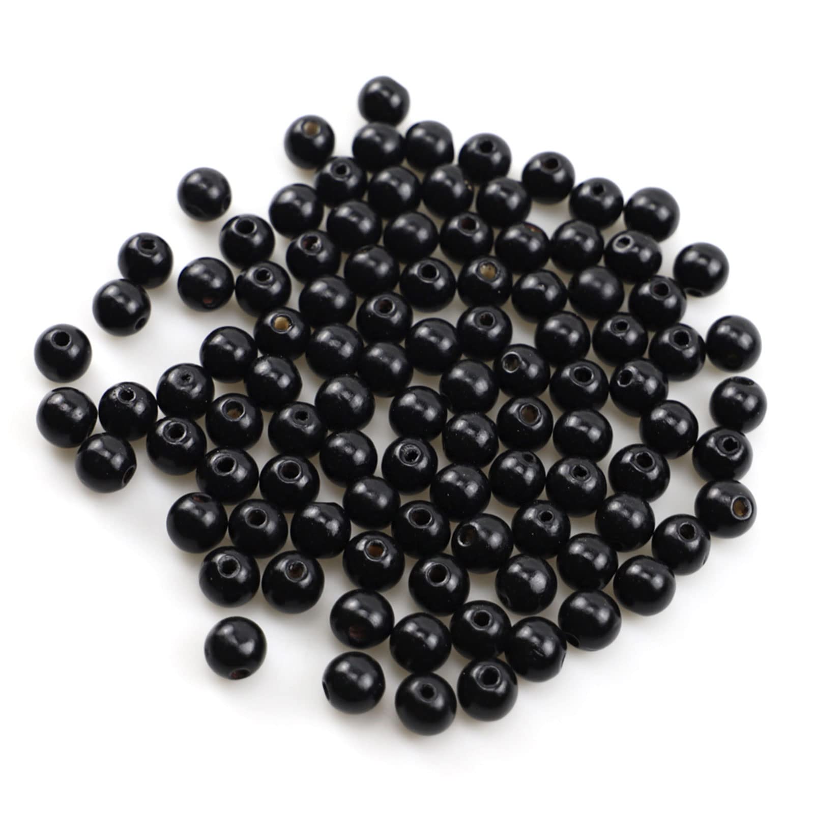 Buxuaaaa Black 50 Pieces Snowman Wooden Buttons For Craft Garland Decoration Wooden Beads Garland Making Winter Christmas Party Snowman Beads