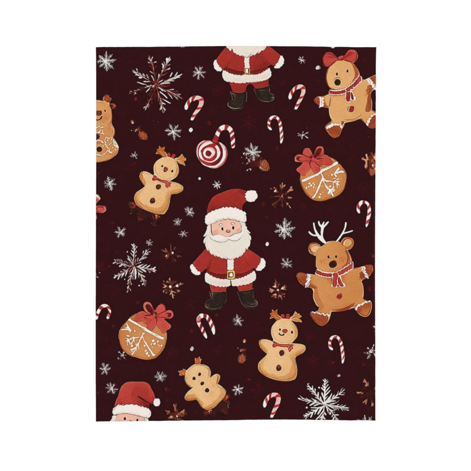 Coperta di flanella, Babbo Natale a tema natalizio, coperte in pile calde e accoglienti, per divano, campeggio, pisolino in ufficio, letto, tutte le stagioni, anti-pilling, lavabile in lavatrice, idea