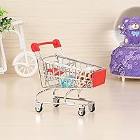 Vista 17 de Mini carrito de compras, carrito de supermercado, mini carrito de compras, mini juguete de almacenamiento de supermercado, adornos decorativos