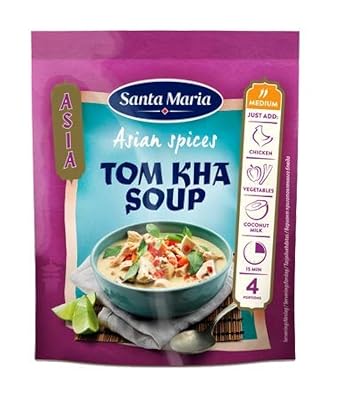 Santa Maria Tom Kha Soup Seasoning Spice Mix - Indian Seasoning for Tom Kha Gai Soup, Thai Coconut Chicken Soup -1.05 Oz