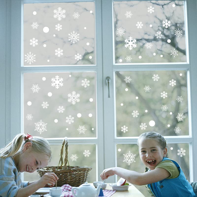 JAAMSO ROYALS Snowflake Design Peel and Stick Self Adhesive Wall Sticker for Home Décor (30cm x 50cm)-image-15