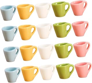 Abaodam 40 Peças Copo De Simulação Em Miniatura Copo De Cozinha Caneca De Café Em Miniatura Caneca De Cerveja Copos De Plástico Utensílios Domésticos Mini Brinquedos Jogando Copo De Casa