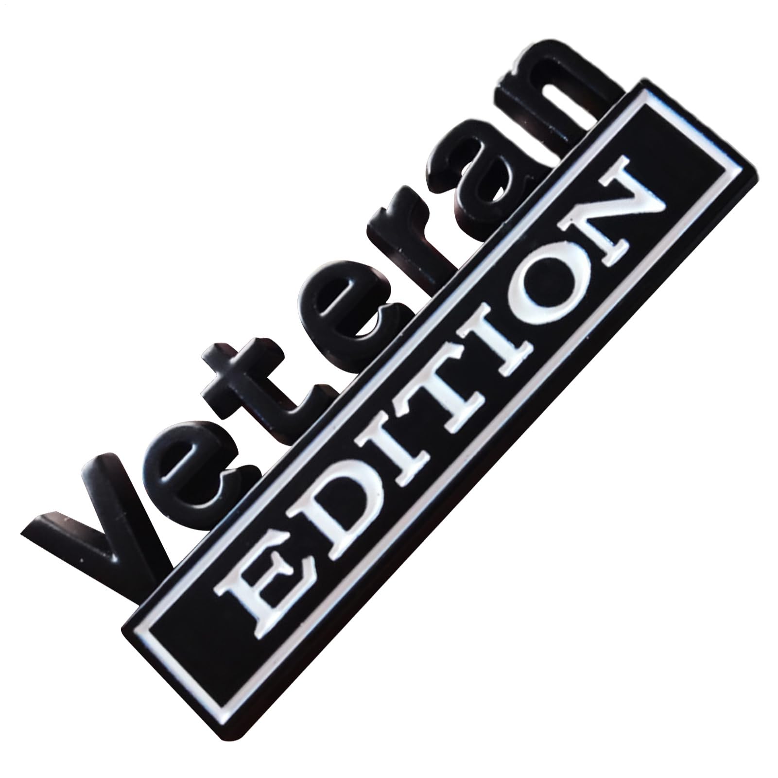 – Veteran Edition Emblem | Auto Emblems and Badges - Car Metal Emblem Decal, 3D Letters Bumper Badge, Truck Adhesive Stickers for Vehicle, Truck