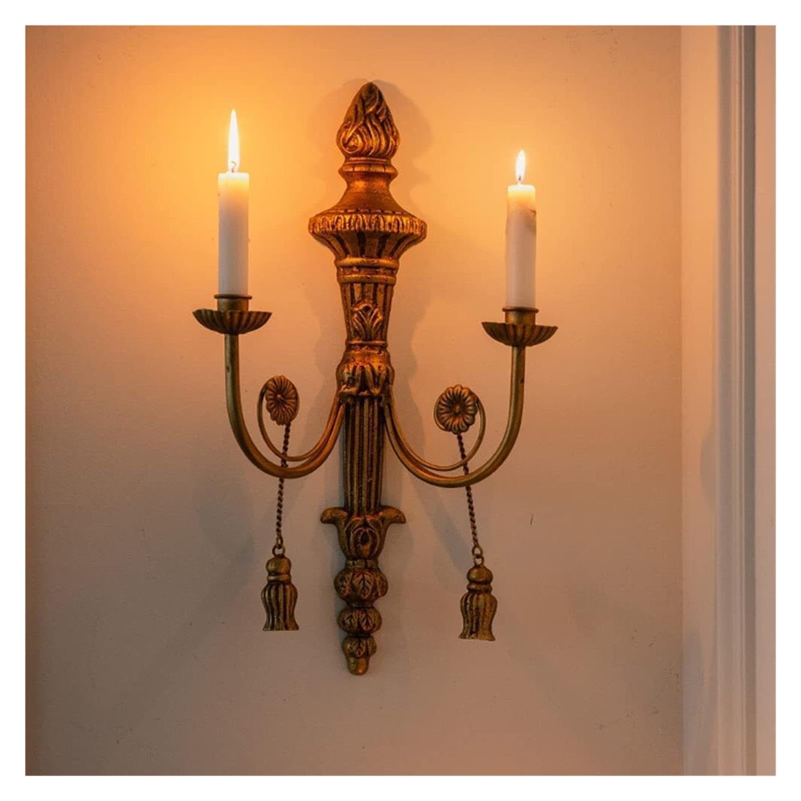 Centro de Mesa Portavelas de Metal for Colgar en la Pared Regalo para una casa Nueva