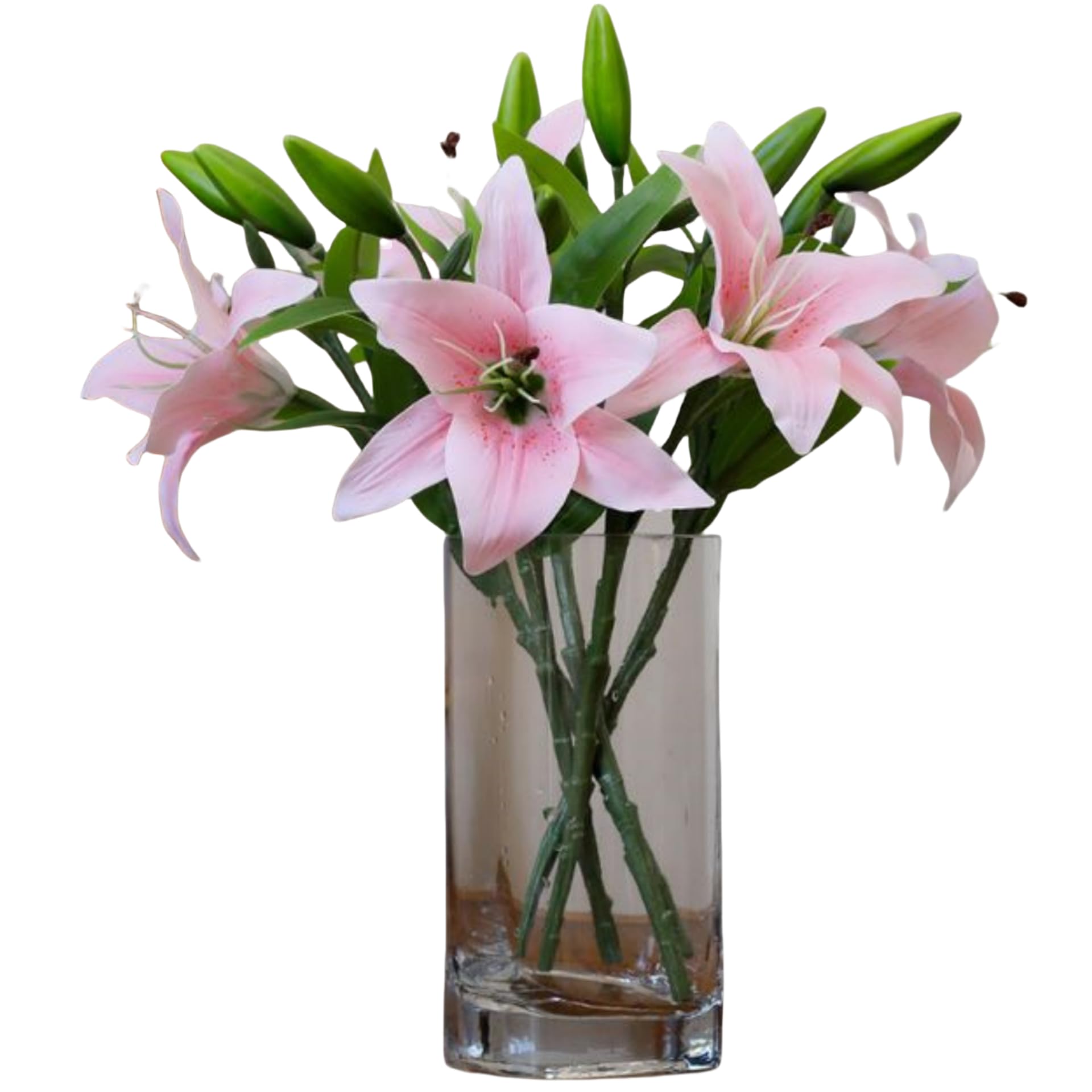 Lys tigre artificiel rose et fleur de Pâques artificielle pour maison et jardin