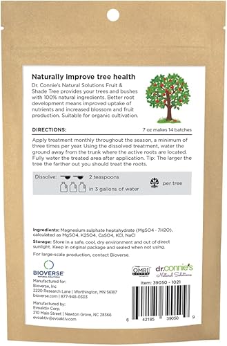 Miniatura 2 de Dr. Connie's Fruit & Shade Tree Plant Food - Mezcla de nutrientes orgánicos para árboles con certificación OMRI - Apoya la floración, el crecimiento