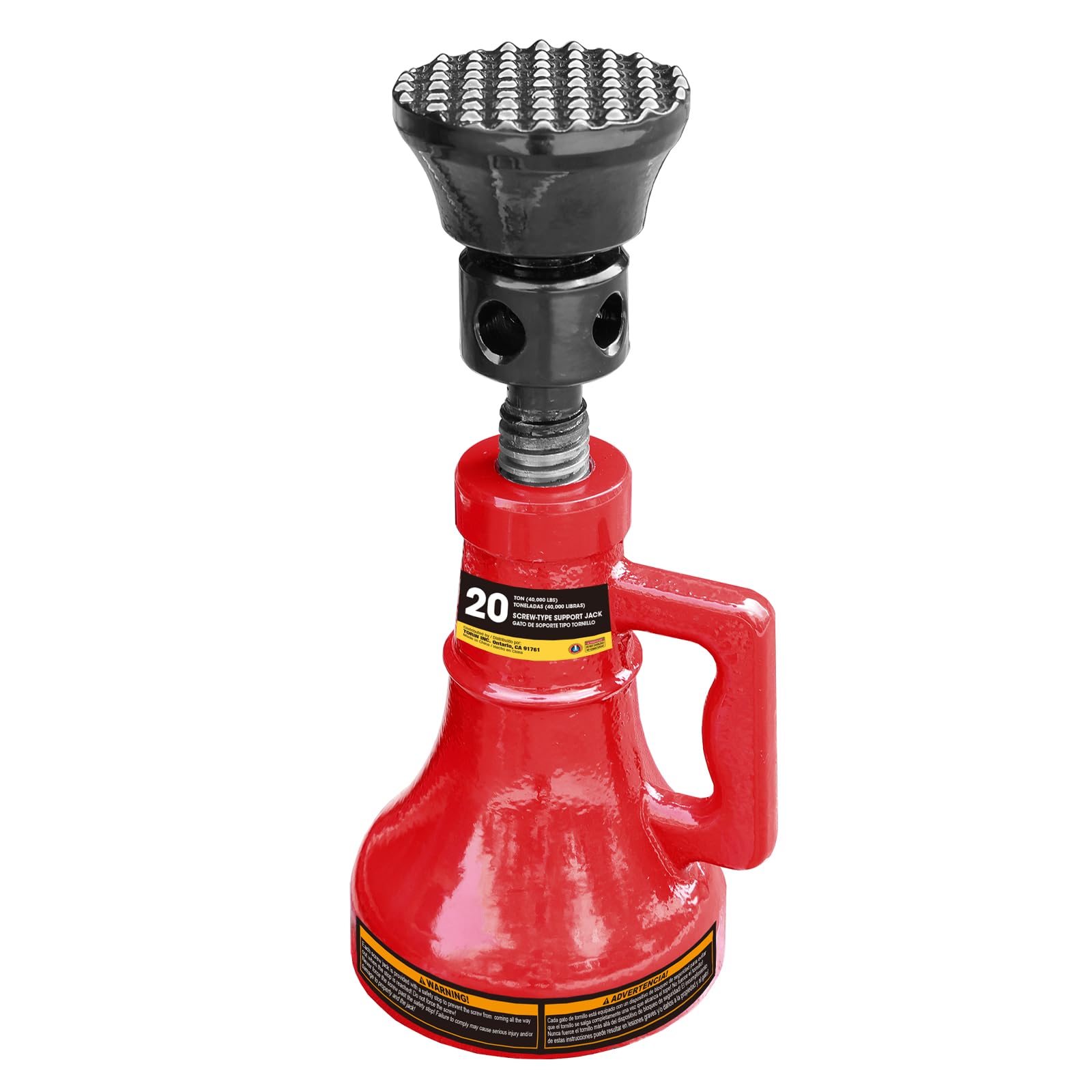 Photo 1 of Jack Boss 20 Ton (40,000 LBs) Professional Car Support Screw Jack for House Construction Bridge Stabilization, Red