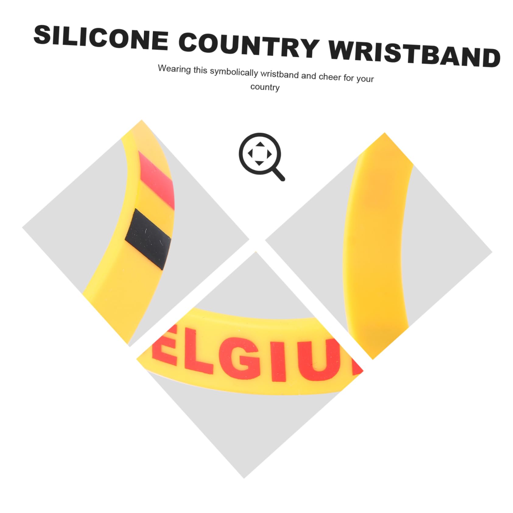 Sosoport Braccialetto Silicone Bandiera del Paese Belgio Braccialetto Unisex Unica per Eventi Sportivi e Nazionali