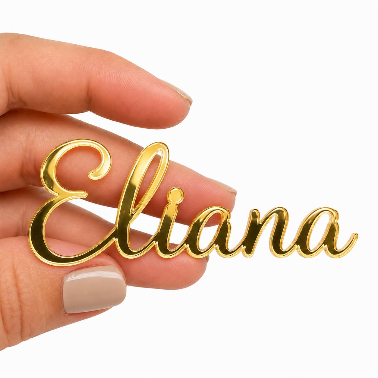 Personalised Cake Topper Name in 5 Colours, 3mm Thick Mirror Acrylic Birthday Cake Topper for Weddings, Baby Showers, Anniversaries and Parties