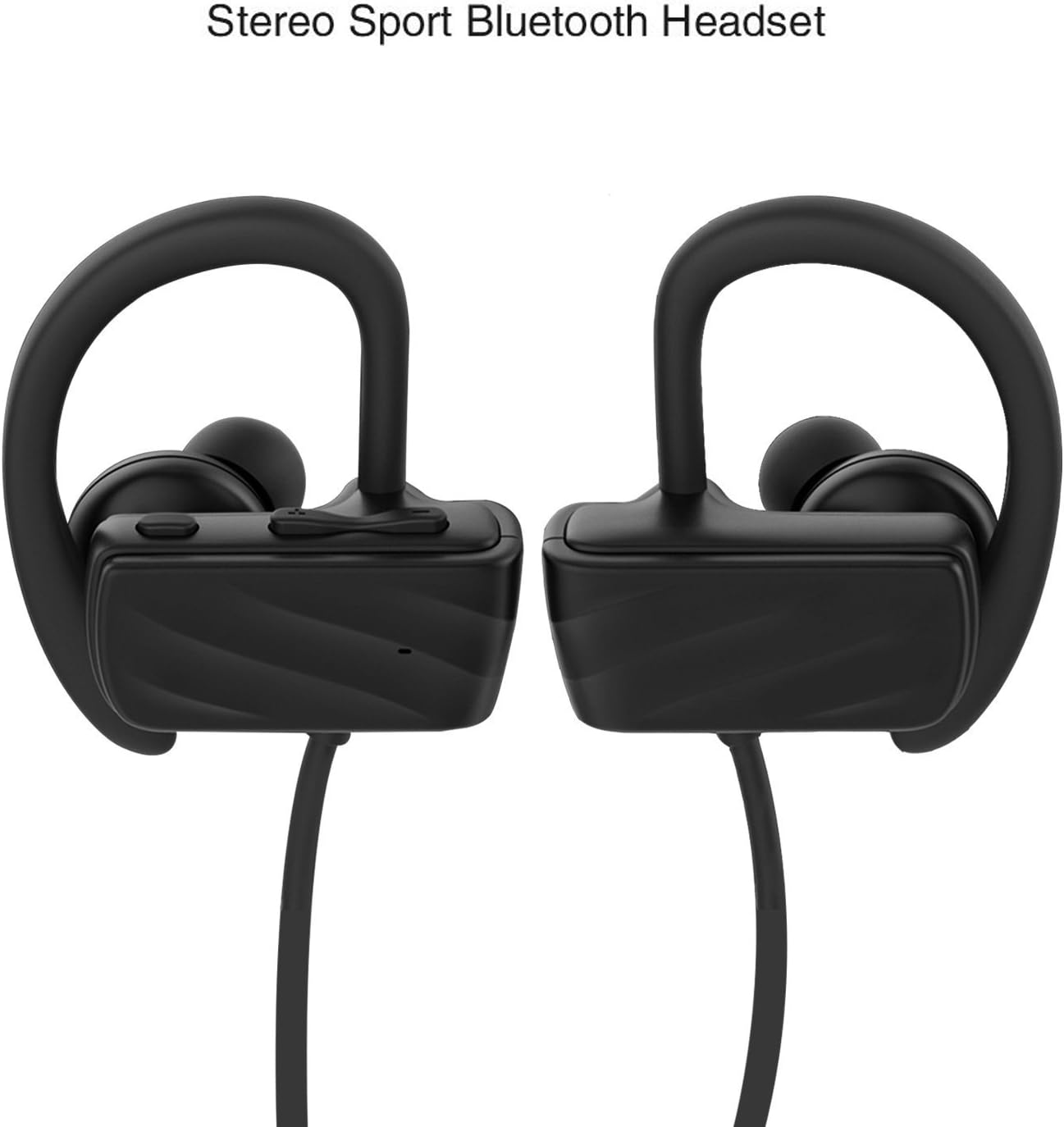 Bluetooth Headphones 4.1 Wireless Earphones Stereo Sports Earbuds with Built-in Mic moniko Handsfree Headsets Sweatproof Running Earpiece for Mobile Phones iPhone Android iPad Samsung HTC LG etc. Black