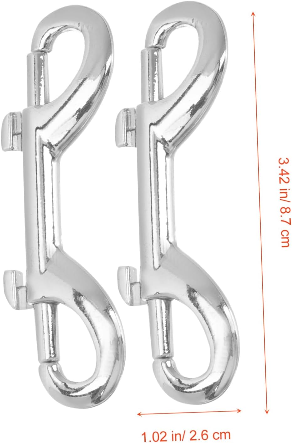 Double Ended Pulling Buckle Snaps Hook,Double-End 24pcs Double Ended Snap Hook Alloy Double Head Tow Buckle