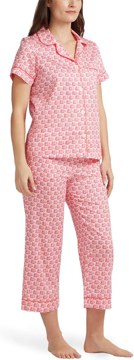 BedHead - Short Sleeve Cropped PJ Set - SeaShells - X-Large - Image 2