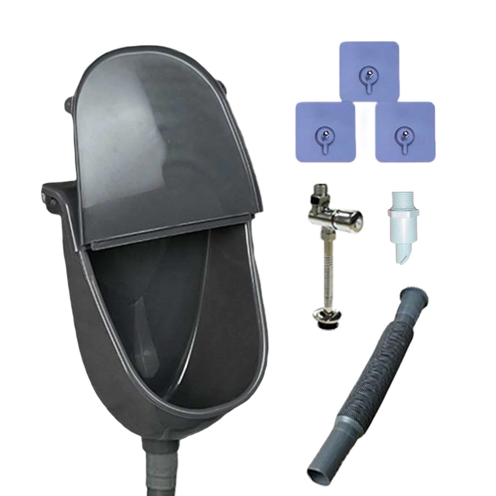 Urinarios Para Baño De Hombres Urinario de pared antiolor, tapa incluida | Urinario Portátil Hogar, Cobertizo, Jardín, Autocaravana, Garaje, Camping, Obra, Parque Público, Gimnasio