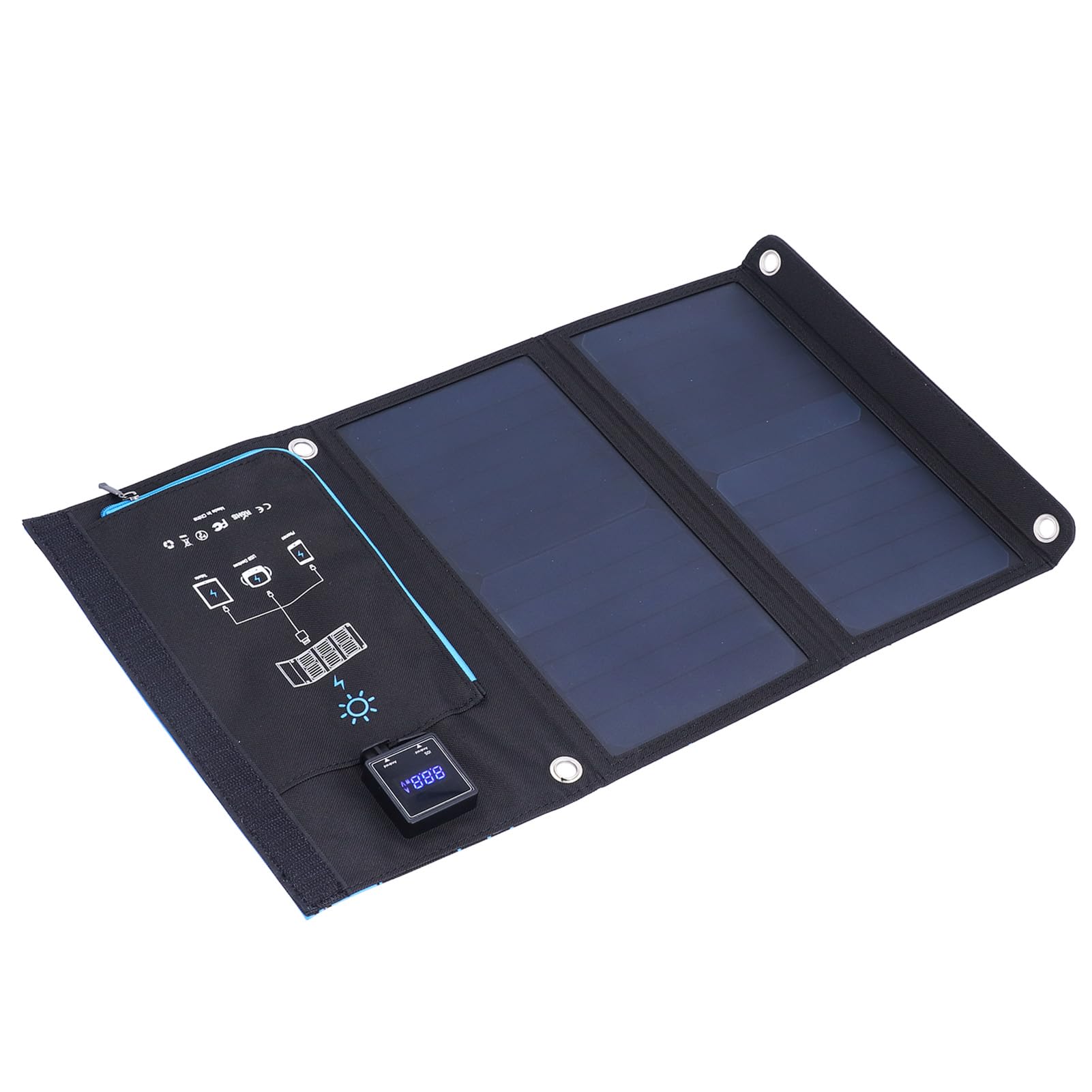Fafeicy Borsa con Pannello Solare Power Bank Portatile 15W,