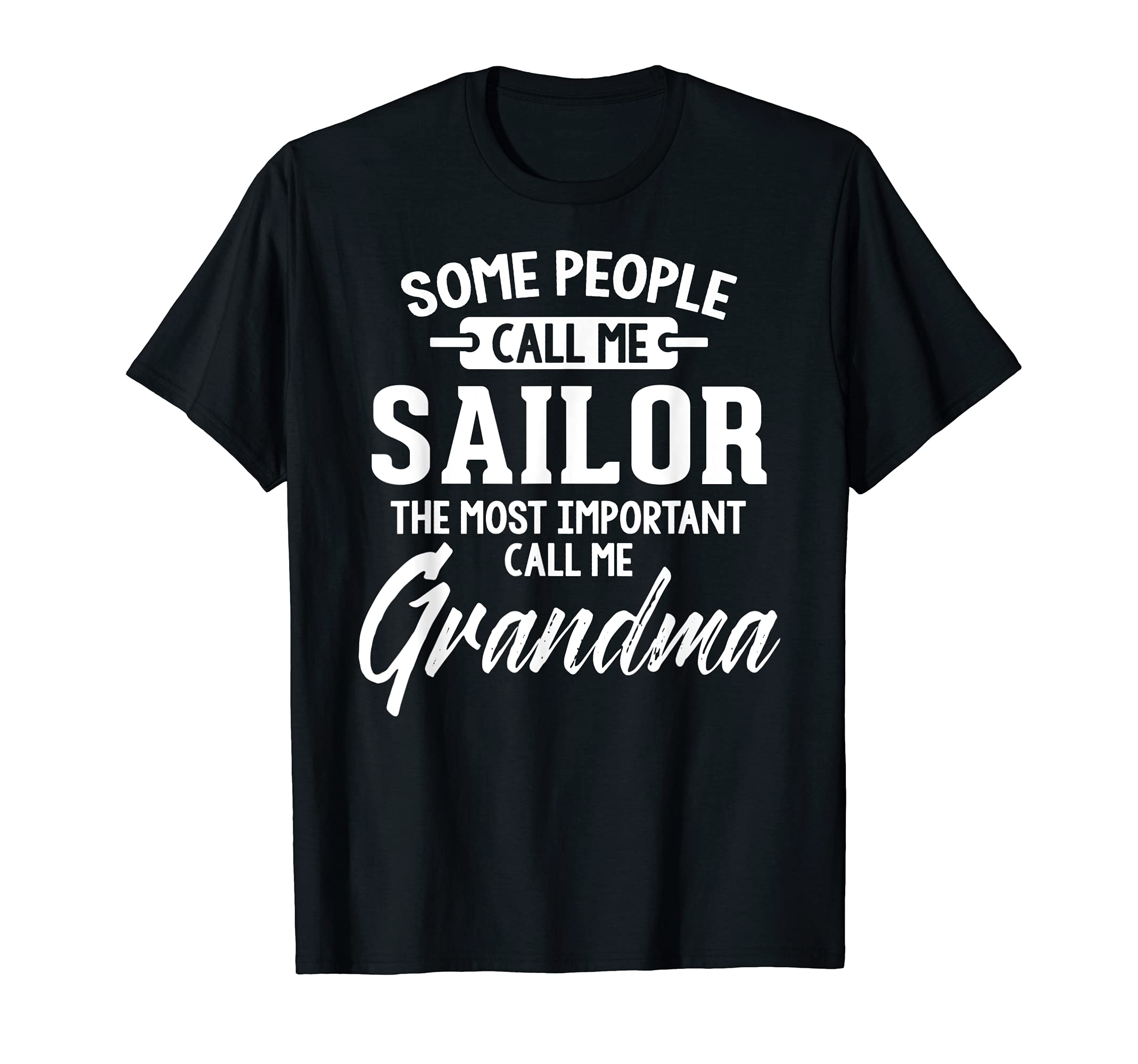 Mothers Day Design for a Sailor Grandma T-Shirt, Black