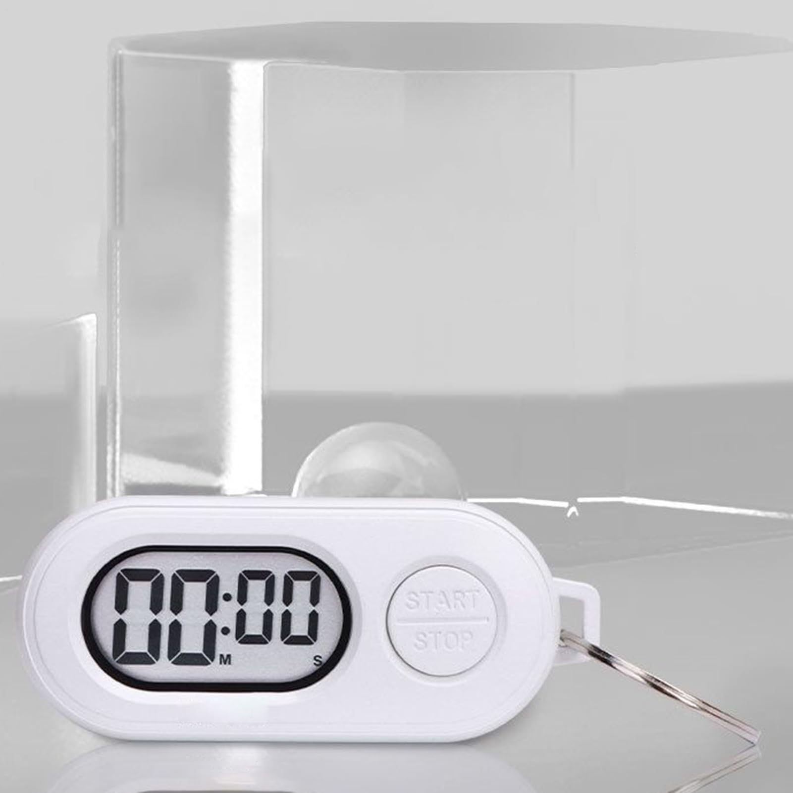 Portachiavi con timer piccolo e portatile, con schermo LCD, orologio