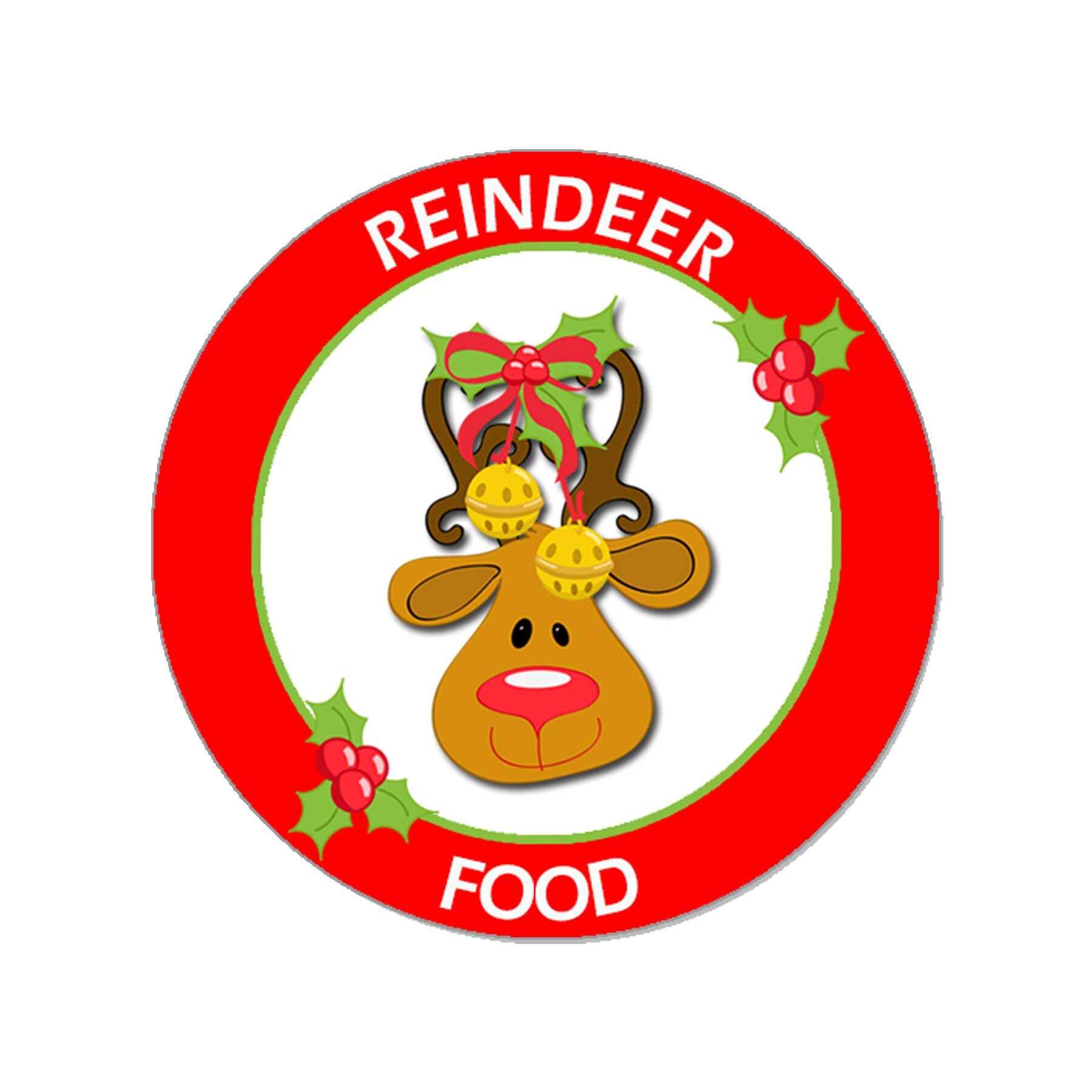 Treasured Forever Red Treasu Forever Christmas Stickers - Magic Reindeer Food - Christmas Eve Box - Christmas Labels/Stickers (Red)