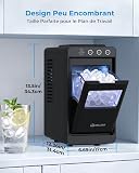 WELLENT Ice Maker Countertop, Portable Bullet Ice Maker with Self-Cleaning, 8 Ice Cubes in 6 Mins, 12KG/24H, 2 Ice Sizes, Compact Ice Machine for Kitchen, Home Bar, Office, Caravan & Camping - 7