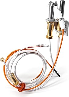 Criditpid 446-513A Pilot Assembly Propane Gas (LP) for Heat-N-Glo Gas Fireplaces and Log Sets, Propane Pilot Assembly Replacement with Thermopile for Heat & Glo SL2000, 4000, 5000, 6000, 8000, 6000GDV