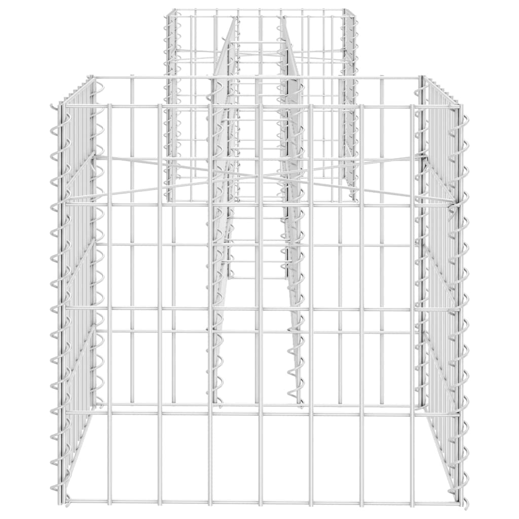 vidaXL Gabbione per Fioriera ad H Gabbia Rete per Aiuola Accessori Arredo da Giardino Giardinaggio Orto Rialzato in Filo di Acciaio 260x40x40 cm