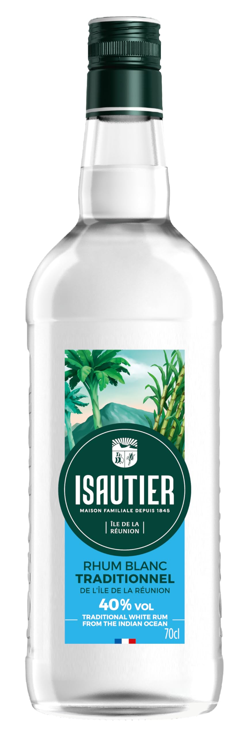 Isautier - Traditional White Rum from Reunion Island - Spirit from Reunion Island 40% ABV (1 x 70cl)
