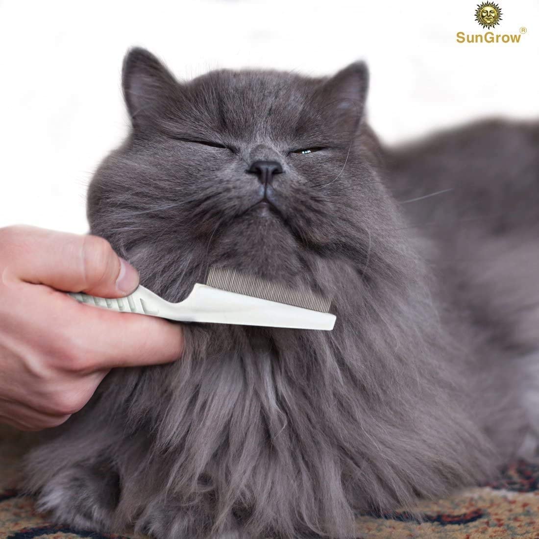 Peigne à puces-Poils morts et anti-tiques-pour chiens,chats et petits animaux-Outil Professionnel de toilettage pour cheveux courts et longs-léger,durable,facile à utiliser-Prise en main confortable