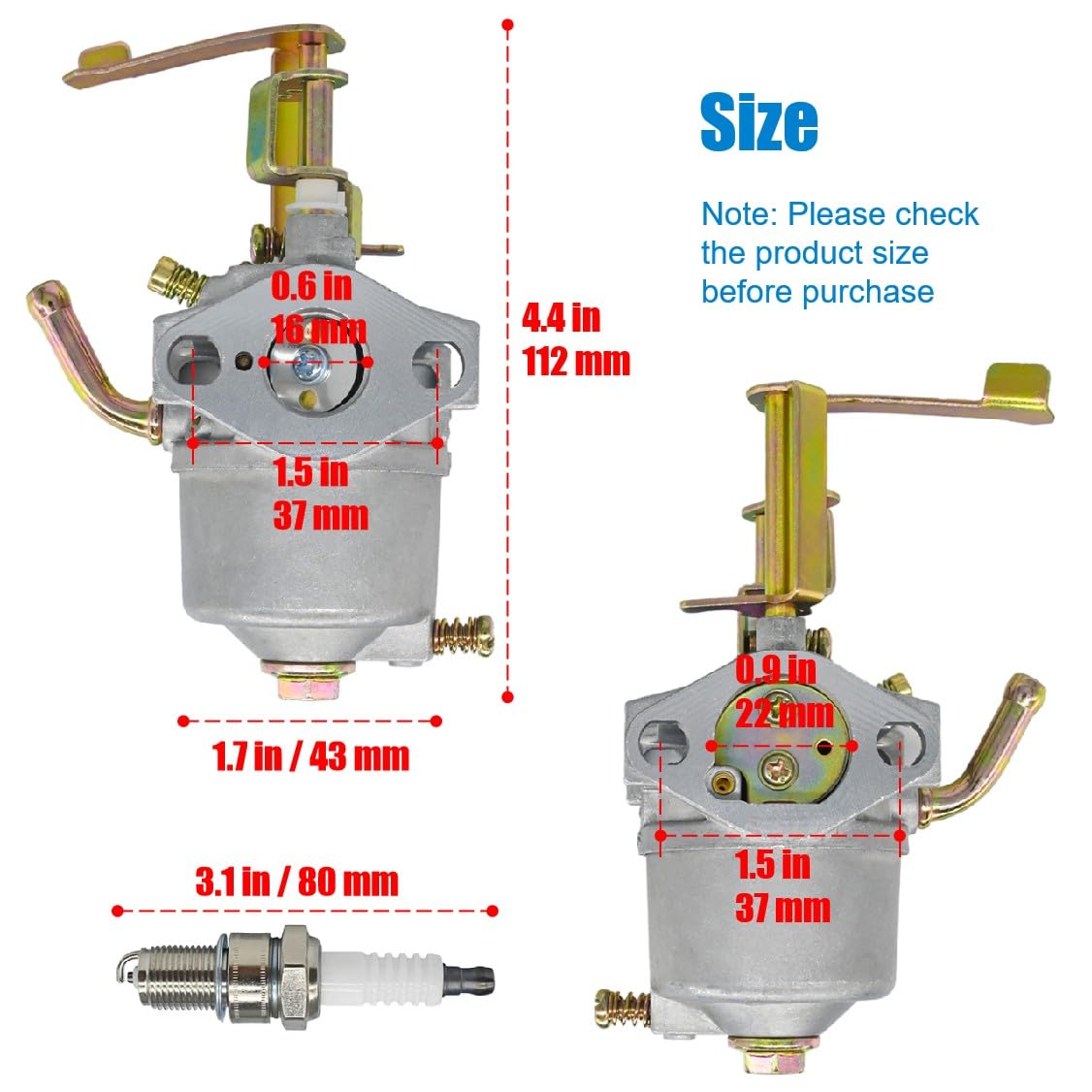 Carburetor For Champion Generator Champion Generator 447162 C42412-1 C42431 US E - Foto 9