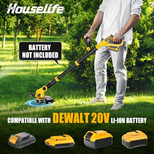 3 in 1 Cordless String Trimmer Compatible with DEWALT 20V MAX Battery(Tool Only), 12" Auto Feed Cordless Weed Eater, Lightweight Electric Weed Wacker & Edger for Lawn, Garden, Yard by Houselife - Used condition - US$44.99